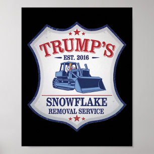Póster Quitanieves Trump Trump Arando Eliminación de Copo
