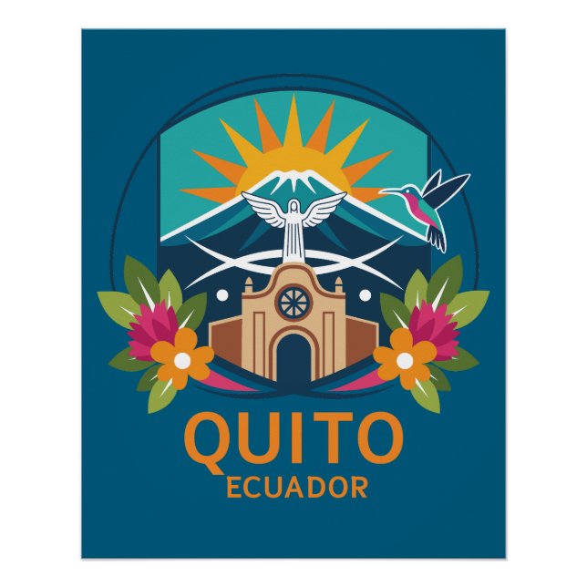 Póster Quito Ecuador South America (Anverso)