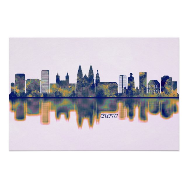 Póster Quito Skyline (Anverso)
