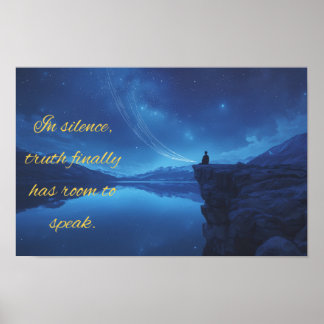 Póster Quote on Silence Poster