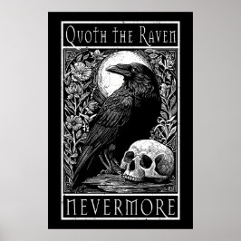 Póster Quoth the Raven - Nevermore - Edgar Allan Poe
