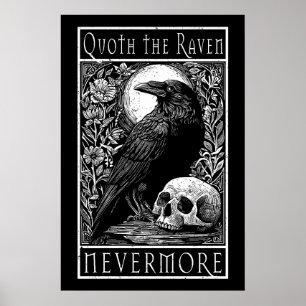 Póster Quoth the Raven - Nevermore - Edgar Allan Poe