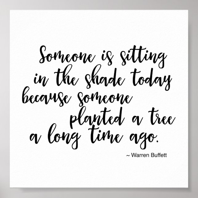 Póster Quoting Warren Buffet (Frente)