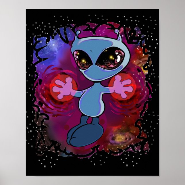 Póster Qwiby | Surge cósmico (Frente)