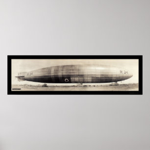 Póster R34 Distintivo Foto De Blimp De 1910