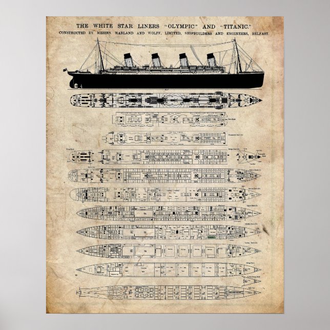 Póster R.M.S. Titanic Patent (Frente)