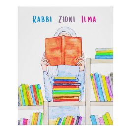 Póster Rabbi Ziddni Ilma Watercolot Art Print