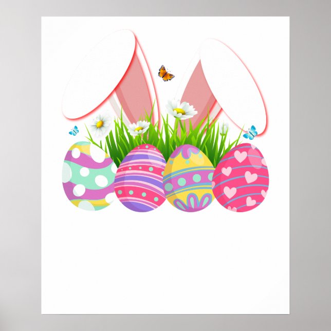 Póster rabbit egg, retro, vintage (Frente)