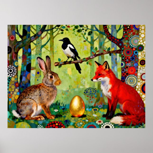 Póster Rabbit, Magpie, Fox and “The Forest’s Secret”  (Frente)