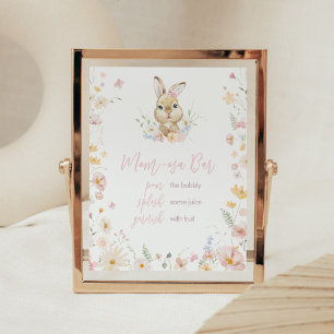 Póster Rabbit Somebunny Baby Shower Mom Osa Bar