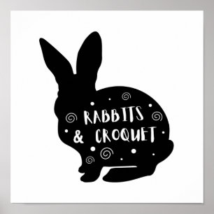 Póster Rabbits & Croquet
