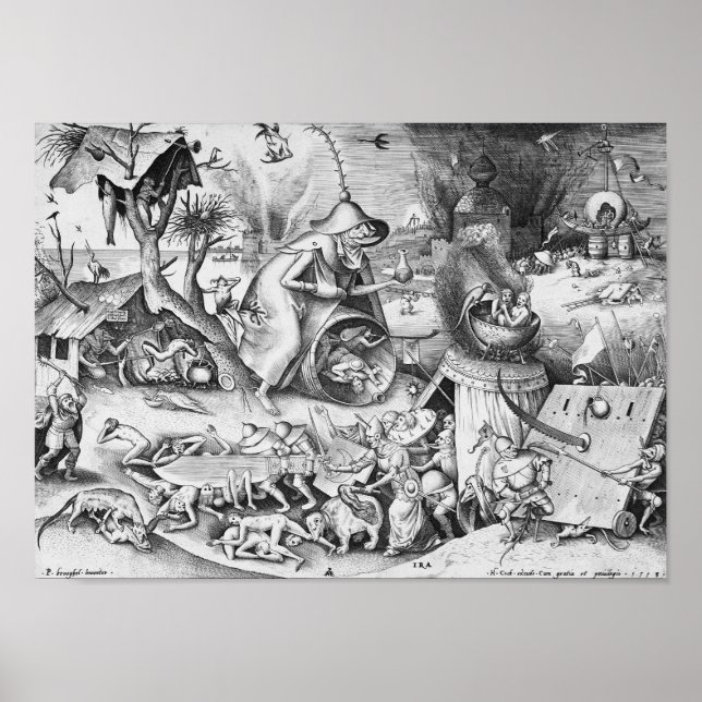 Póster Rabia (Ira), Los Siete Pecados Mortales (Frente)