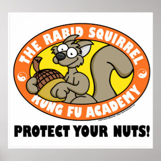 Póster Rabid Squirrel Kung Fu Poster