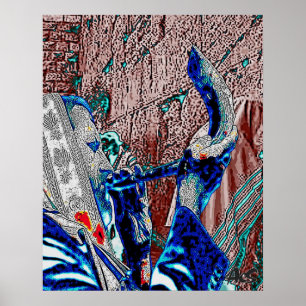 PÓSTER RABINO CON EL SHOFAR