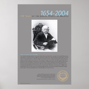 Póster Rabino Isaac Mayer sabio (1819-1900