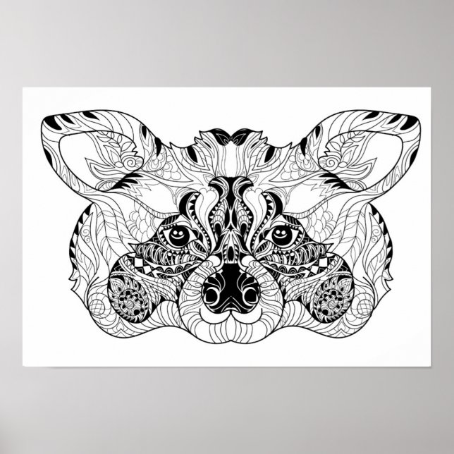 Póster Raccoon 2 inspirado (Frente)