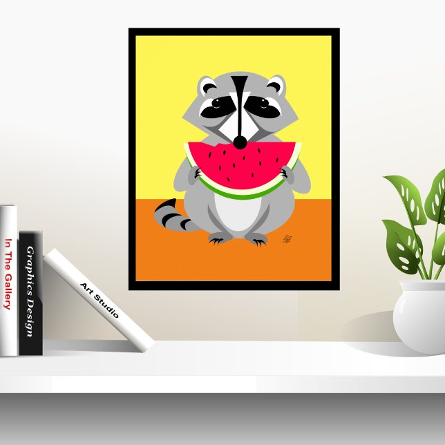 Póster Raccoon Art contemporáneo (Subido por el creador)