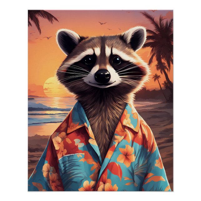 Póster Raccoon Holiday (Anverso)
