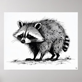 Póster Raccoon - Imágenes de archivo