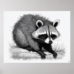 Póster Raccoon - Imágenes de archivo