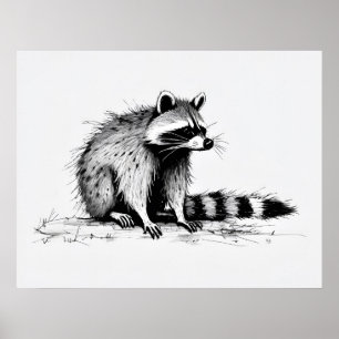 Póster Raccoon - Imágenes de archivo