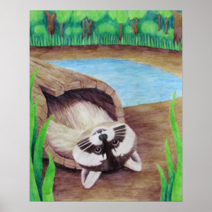 Póster Raccoon Poster