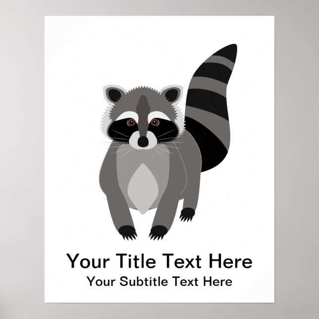 Póster Raccoon Rascal Personalizado (Frente)