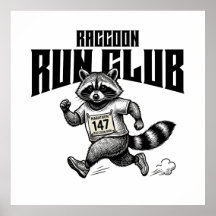 Raccoon Run Club Maratón Retro Trash Panda 