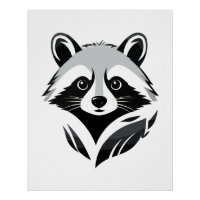 Raccoon Vector Arte Animal Gráfico urbano moderno