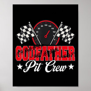 Póster Race Car Birday Party Carreras de la familia Pi