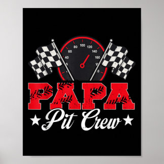 Póster Race Car Birday Party Carreras Familia Papa Pit Cr