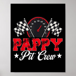 Póster Race Car Birday Party Carreras Family Pappy Pit Cr