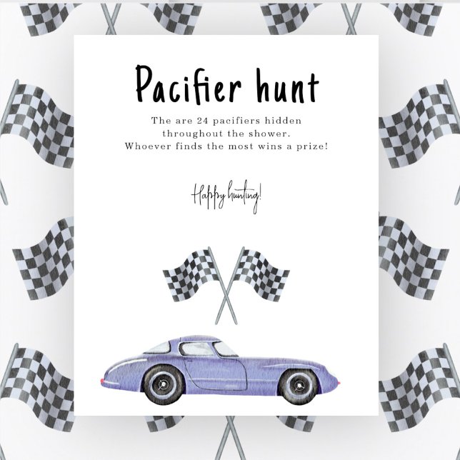 Póster Race car coche baby ducha Pacifier hunde juego (Subido por el creador)