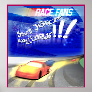 Póster race fan