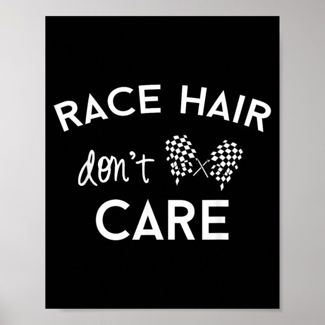 Póster Race Hair Don't Care, Funny Girls Racing  (Frente)