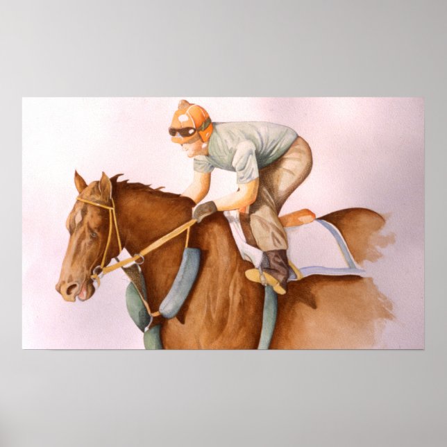 Póster Race Horse y Jockey (Frente)