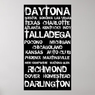 Póster Race Tracks Across America