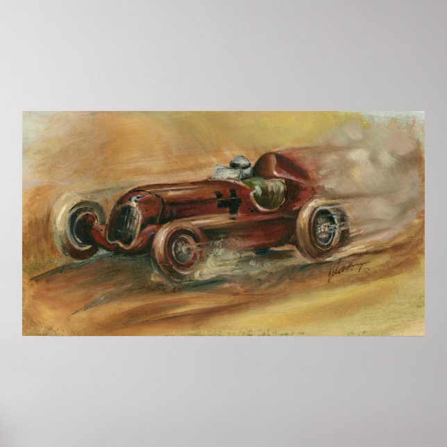 Póster Racecar de Le Mans por Ethan Harper (Frente)