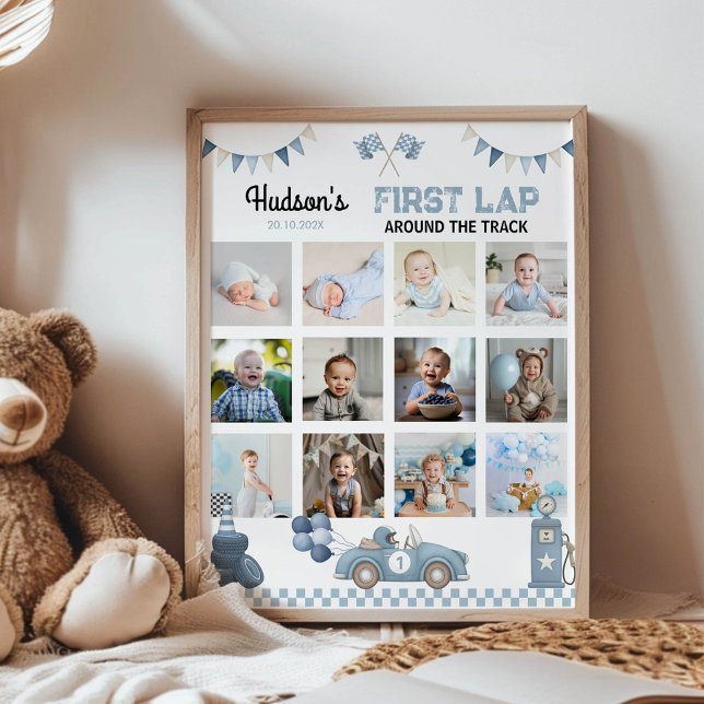 Póster Racecar First Lap Around The Track Photo Milestone (Subido por el creador)