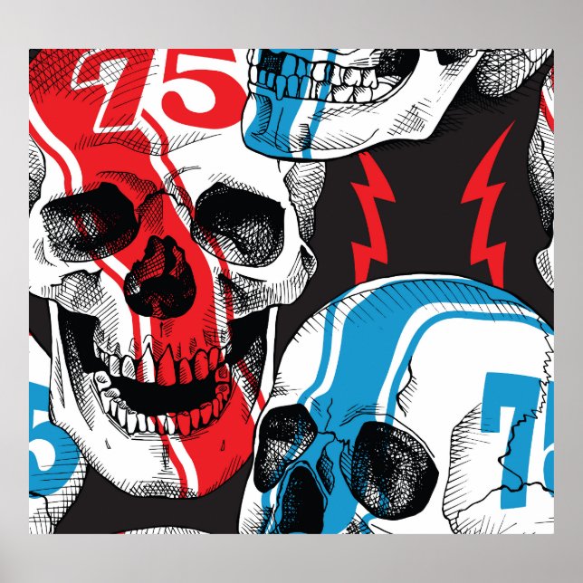 Póster Racer Skull: Rebelión sin foco. (Frente)