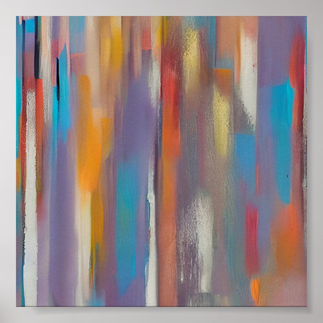 Póster Rachas de pintura colorida  (Frente)