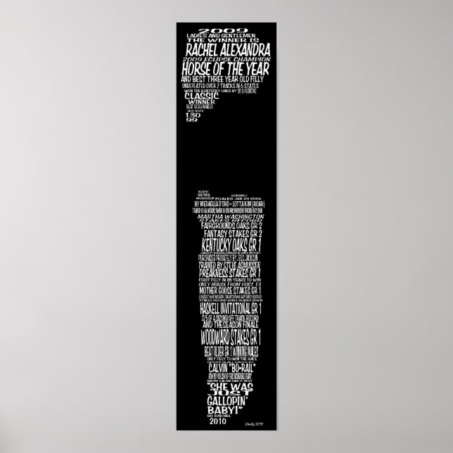 Póster Rachelpedia HOY Rachel Alexandra Tribute Canvas (Frente)