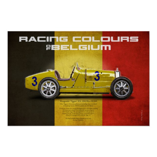 Póster Racing Colours of Belgium (Anverso)