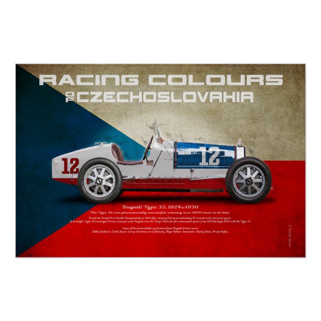 Póster Racing Colours of Czechoslovakia (Anverso)