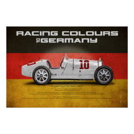 Póster Racing Colours of Germany