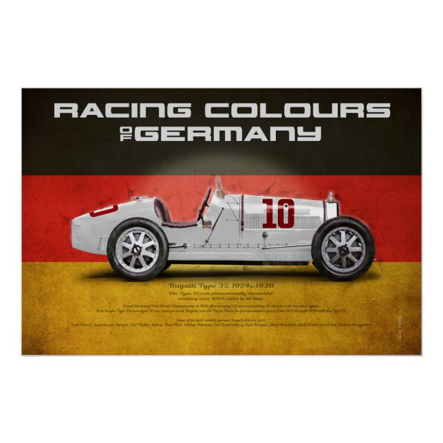 Póster Racing Colours of Germany (Anverso)