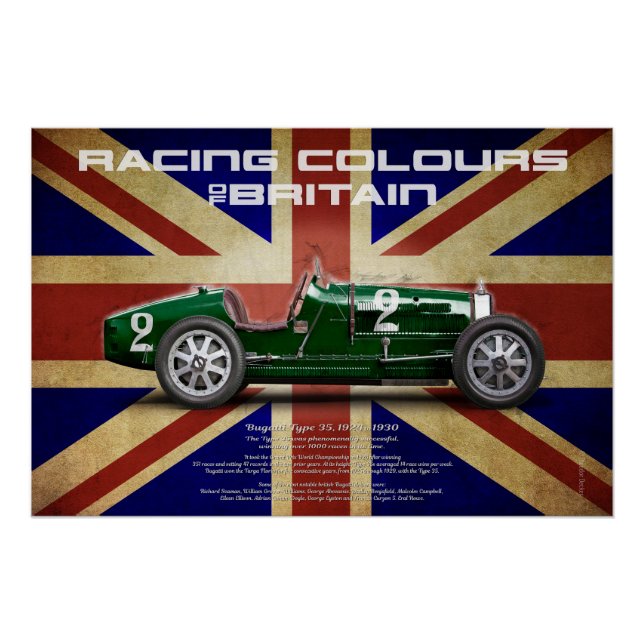 Póster Racing Colours of Great Britain (Anverso)