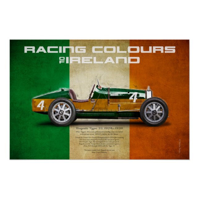 Póster Racing Colours of Ireland (Anverso)