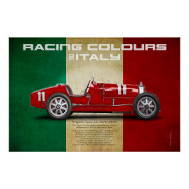 Póster Racing Colours of Italy