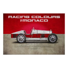 Póster Racing Colours of Monaco